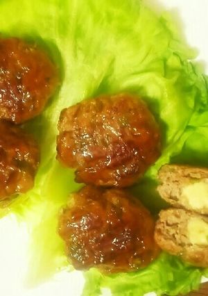 超簡単！チーズ照り焼きハンバーグ-レシピのメイン写真