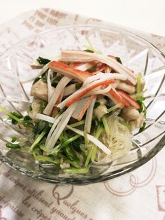 あともう1品に!豆苗春雨サラダ-レシピのメイン写真