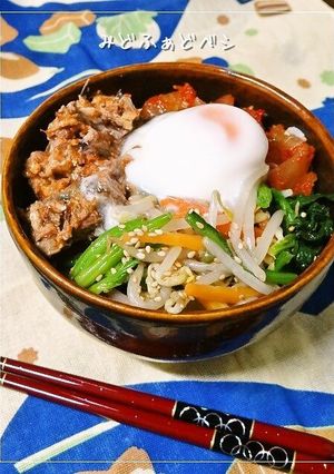 さば水煮缶の簡単ビビンバ丼-レシピのメイン写真
