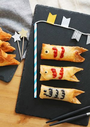 こどもの日に　鯉のぼり春巻き-レシピのメイン写真