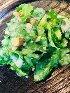 塩酒粕YGで*春菊とアーモンドのサラダ-レシピのメイン写真
