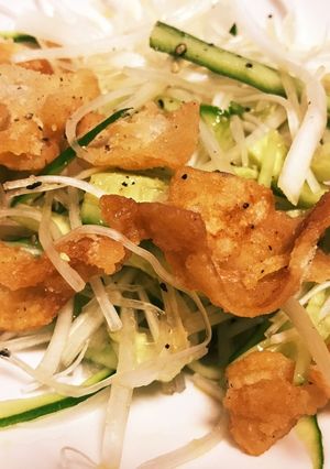 きゅうりと白ネギの鶏皮ポン酢-レシピのメイン写真