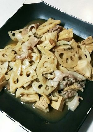 絶品！蓮根と豚バラのさっと煮★-レシピのメイン写真