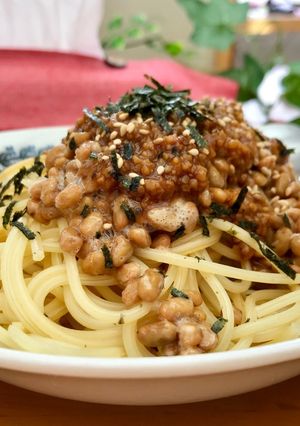 絶品♡醤油麹de納豆パスタ-レシピのメイン写真
