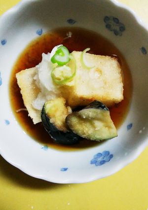 今日の晩ご飯　お餅揚げ茄子と一緒に-レシピのメイン写真