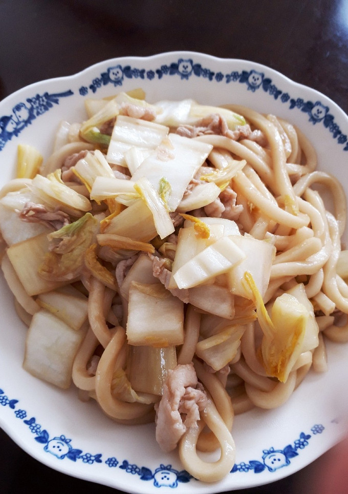ぱぱっとめんつゆで焼きうどん！-レシピのメイン写真