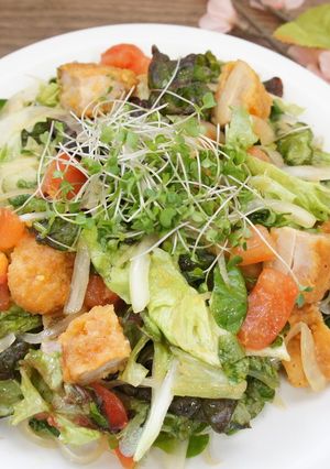 冷凍フライドチキンdeデリ風サラダ♪-レシピのメイン写真