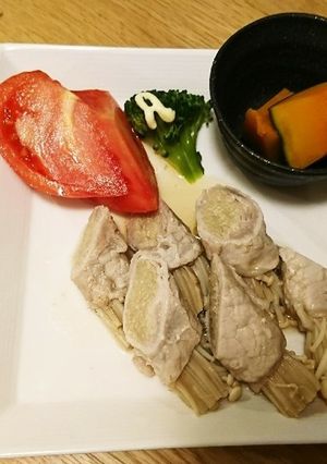 *えのきの豚肉巻き蒸し*-レシピのメイン写真