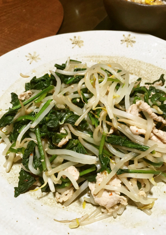 美味しいっ★ほうれん草豚コマの豆板醤炒め-レシピのメイン写真