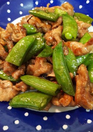 スナップエンドウと豚肉のオイスター炒め-レシピのメイン写真