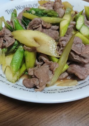 ラム肉とセロリのオイスター炒め-レシピのメイン写真