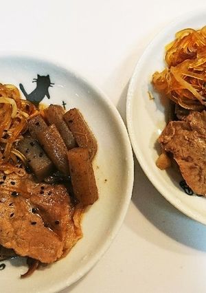 牛肉･マロニー･蒟蒻のすき焼き風炒め-レシピのメイン写真