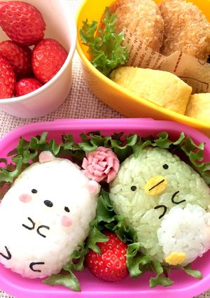 すみっコぐらし＊白くま&ペンギンキャラ弁-レシピのメイン写真