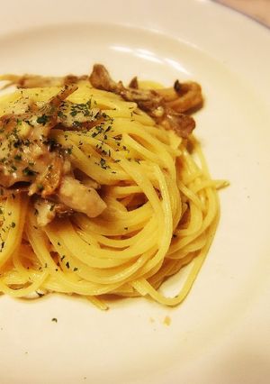 ☆たらこソースで☆きのこクリームパスタ☆-レシピのメイン写真