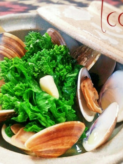 はまぐりと菜の花の出汁バター蒸し-レシピのメイン写真
