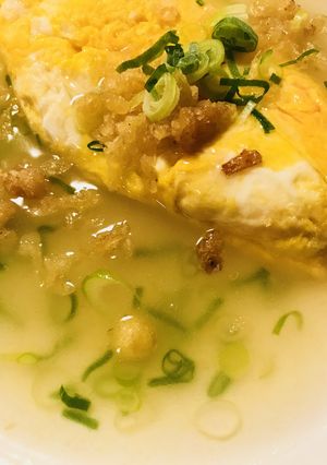 揚げ玉とネギの餡ソース☆プレーンオムレツ-レシピのメイン写真