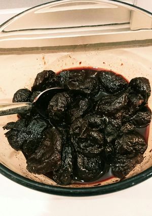 ドライプルーンのレンチン♬赤ワイン煮-レシピのメイン写真
