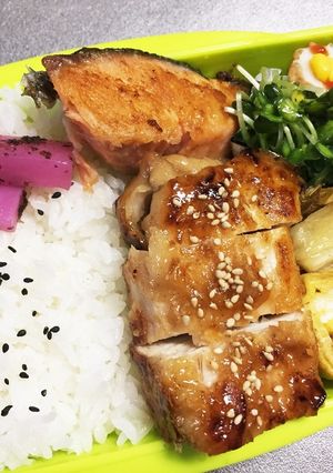 旦那弁当42♥鶏胸肉の照り焼き弁当！-レシピのメイン写真