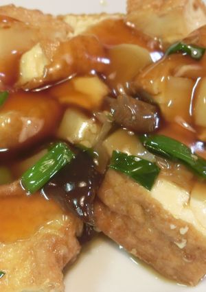 厚揚げときくらげ炒め・甘酢あんかけ-レシピのメイン写真