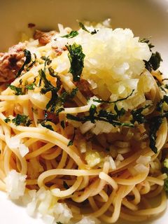 シャキシャキ玉ねぎの鯖缶冷製パスタ-レシピのメイン写真