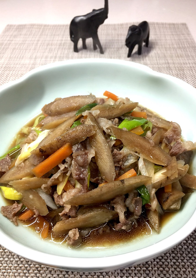 ゴボウと牛肉のうま煮-レシピのメイン写真