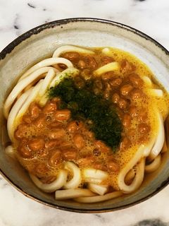 ☆うどんに納豆卵-レシピのメイン写真