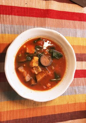 食欲を誘うトマトスープ-レシピのメイン写真