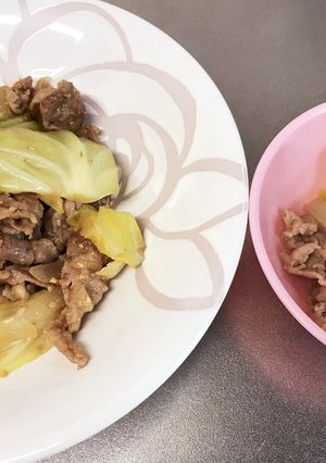 取り分けおかず♡豚肉キャベツごまみそ炒め-レシピのメイン写真