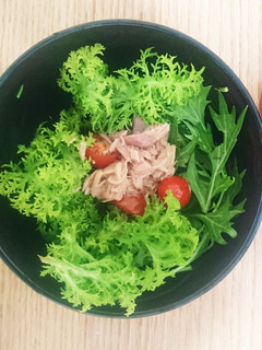 わさび菜と水菜のツナサラダ-レシピのメイン写真