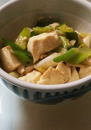 長ネギと豆腐の炒め煮-レシピのメイン写真