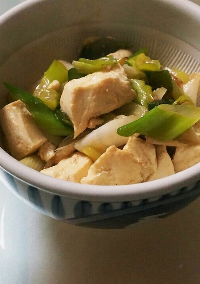 長ネギと豆腐の炒め煮-レシピのメイン写真