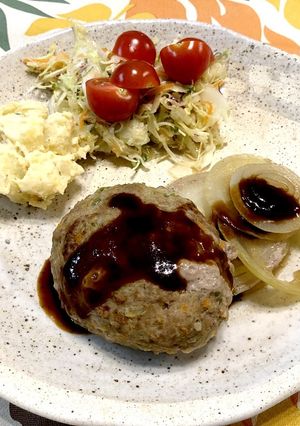FPで簡単！野菜たっぷりハンバーグ-レシピのメイン写真