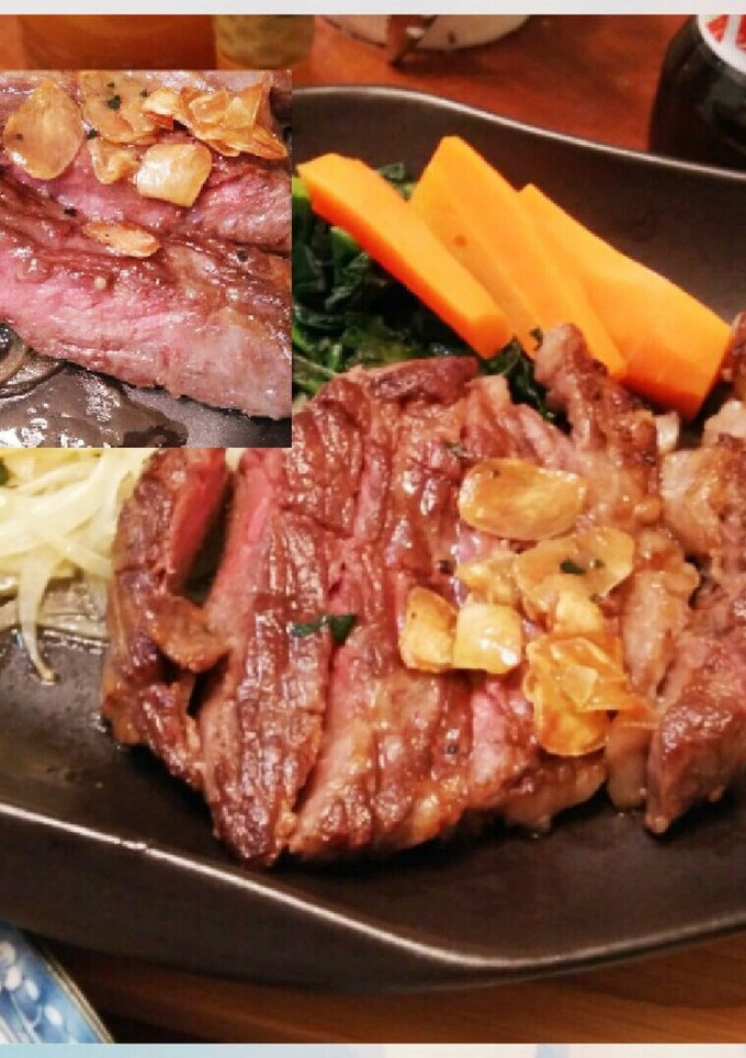 ステーキの焼き方(ミディアムレアぐらい)-レシピのメイン写真