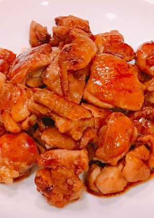 串なし、フライパンで、鶏もも肉の焼き鳥！-レシピのメイン写真