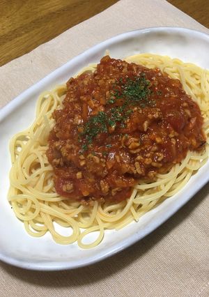 ミートソーススパゲティ-レシピのメイン写真