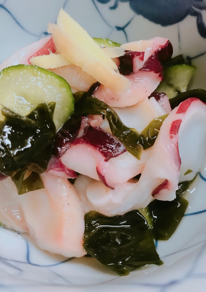 たこときゅうり わかめの基本の酢の物-レシピのメイン写真