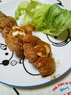 唐揚げを楽しむฅ✧カレ☆唐☆マヨ✧*-レシピのメイン写真