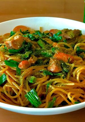 照焼チキン風味のスパゲティ山椒大掛け-レシピのメイン写真