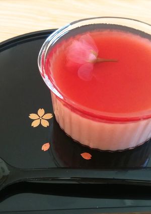 桜の甘酒ゼリー-レシピのメイン写真