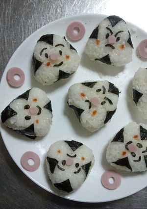 簡単！おむすびまんおにぎり！キャラ弁にも-レシピのメイン写真