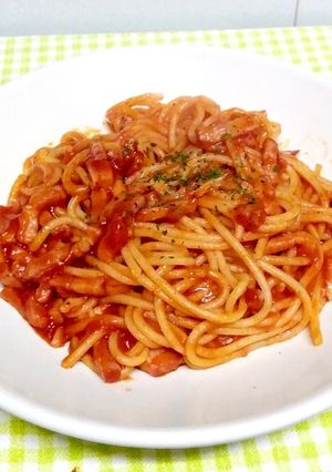 簡単、手軽なトマトペーストナポリタン-レシピのメイン写真