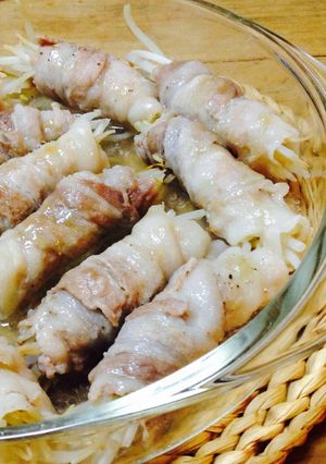 もやしの豚バラロール-レシピのメイン写真