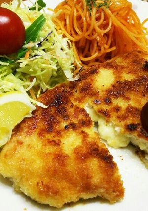 節約‼むね肉で『チーズチキンカツ』-レシピのメイン写真