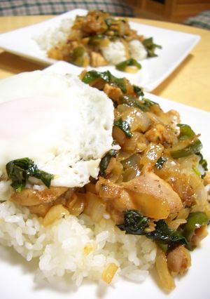 アジアン屋台風♪バジルチキンライス-レシピのメイン写真