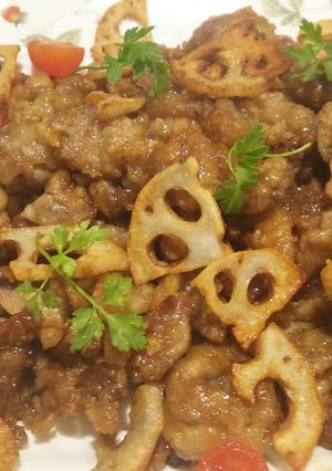 レンコンと豚肉の甘酢揚げ-レシピのメイン写真