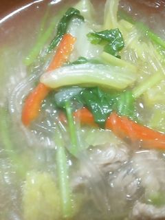 牛骨スープで春雨スープ-レシピのメイン写真