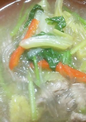牛骨スープで春雨スープ-レシピのメイン写真