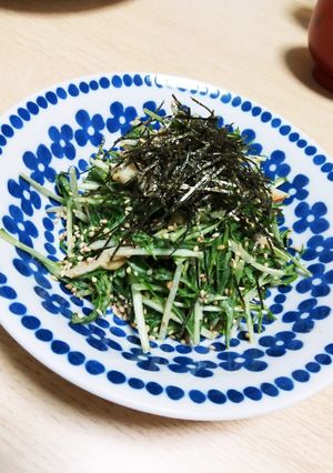 ☆5分で！水菜が主役！ごまごまサラダ☆-レシピのメイン写真