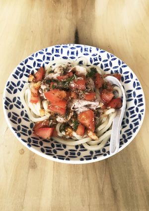 簡単美味しい豚しゃぶトマトうどん-レシピのメイン写真