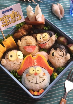 『映画ドラえもん のび太の宝島』キャラ弁-レシピのメイン写真